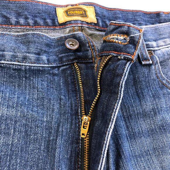Foundry Blue Denim Men's Shorts 100% Cotton Size 44 - Picture 8 of 12